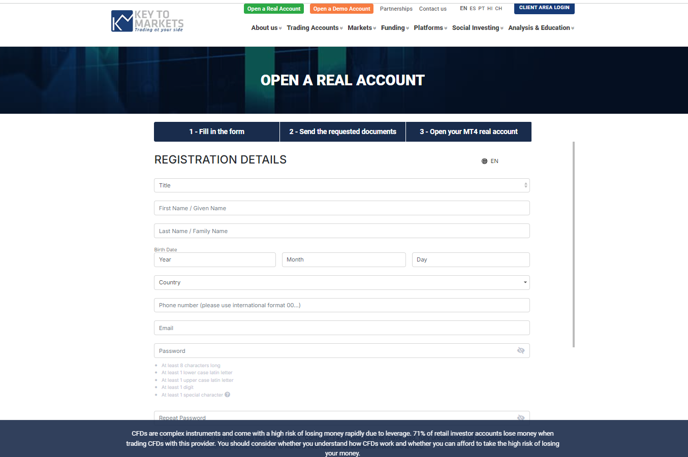 提供原始市场点差的